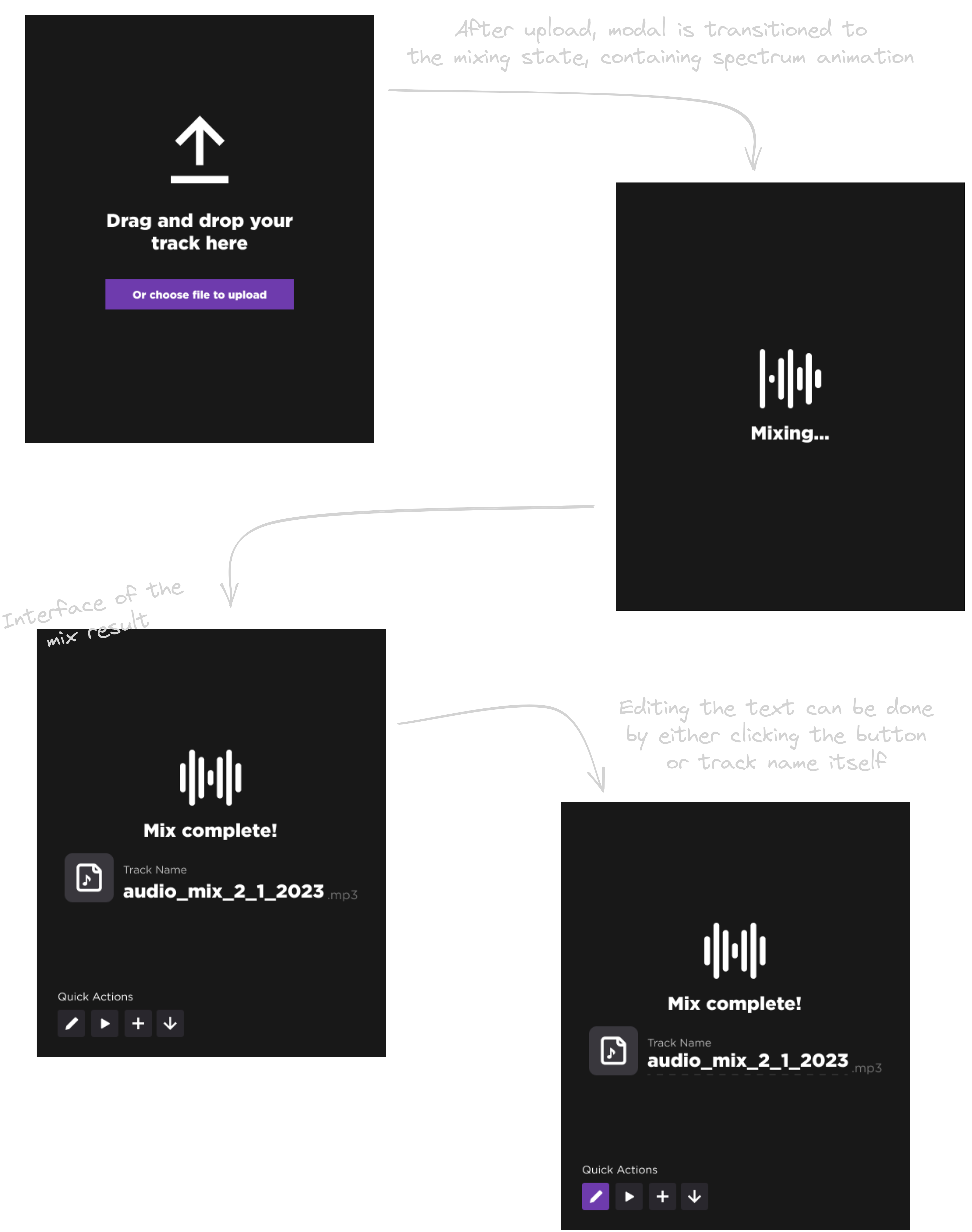 /upload modal flowchart designed